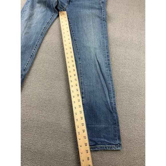 Y2K Levis 509 Jeans Women 7 Medium W31 Low Slouch Cuff Cotton Blue Wash Cuffed - Picture 6 of 9